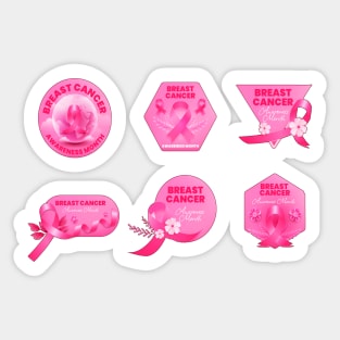 In October We Wear Pink Breast Cancer Awareness Survivor Sticker